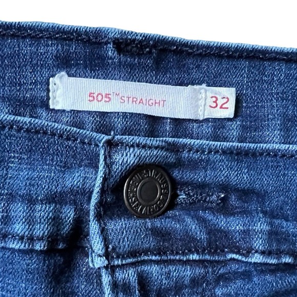 Levi's Women's 505 Straight Blue Jeans Size 32 ( US 14 ) Desert Daze Classic - Picture 3 of 7